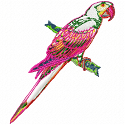 Parrots Embroidery Design 12 Parrots Embroidery Design 12